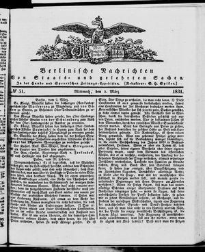 Berlinische Nachrichten von Staats- und gelehrten Sachen vom 02.03.1831