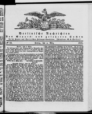 Berlinische Nachrichten von Staats- und gelehrten Sachen vom 04.03.1831