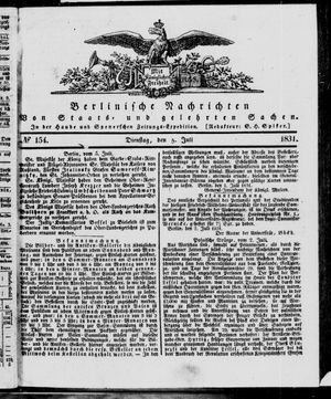 Berlinische Nachrichten von Staats- und gelehrten Sachen vom 05.07.1831