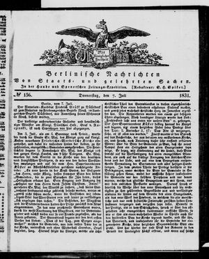 Berlinische Nachrichten von Staats- und gelehrten Sachen vom 07.07.1831