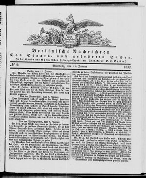 Berlinische Nachrichten von Staats- und gelehrten Sachen vom 11.01.1832