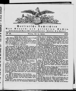 Berlinische Nachrichten von Staats- und gelehrten Sachen vom 23.01.1832