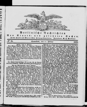 Berlinische Nachrichten von Staats- und gelehrten Sachen vom 11.02.1832
