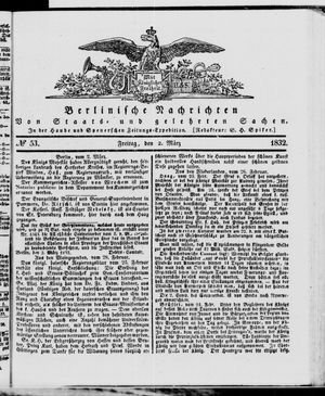 Berlinische Nachrichten von Staats- und gelehrten Sachen vom 02.03.1832
