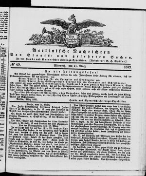 Berlinische Nachrichten von Staats- und gelehrten Sachen vom 21.03.1832