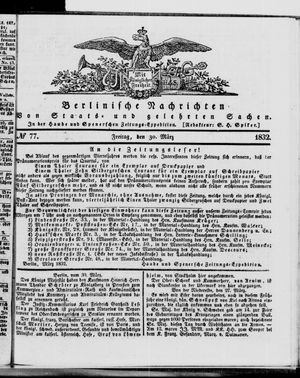 Berlinische Nachrichten von Staats- und gelehrten Sachen vom 30.03.1832