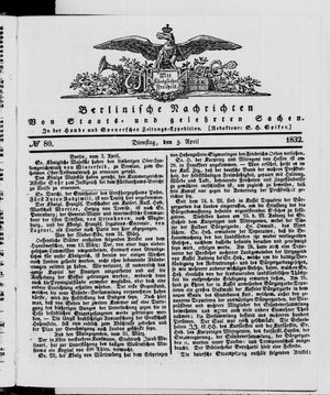 Berlinische Nachrichten von Staats- und gelehrten Sachen vom 03.04.1832