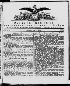 Berlinische Nachrichten von Staats- und gelehrten Sachen vom 07.05.1832