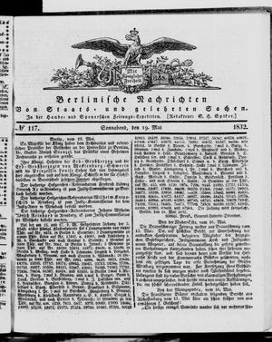 Berlinische Nachrichten von Staats- und gelehrten Sachen vom 19.05.1832