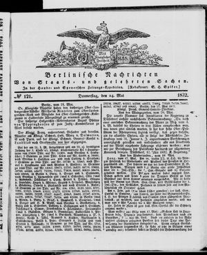 Berlinische Nachrichten von Staats- und gelehrten Sachen vom 24.05.1832