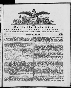 Berlinische Nachrichten von Staats- und gelehrten Sachen vom 29.05.1832