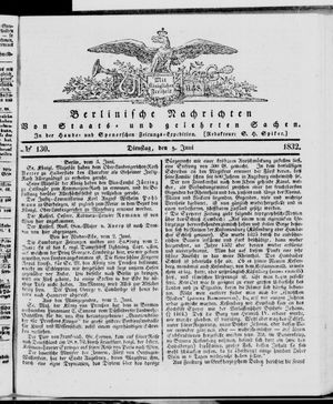 Berlinische Nachrichten von Staats- und gelehrten Sachen vom 05.06.1832
