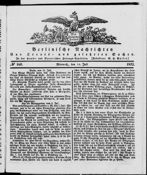 Berlinische Nachrichten von Staats- und gelehrten Sachen vom 11.07.1832