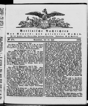 Berlinische Nachrichten von Staats- und gelehrten Sachen vom 28.07.1832