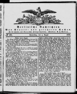 Berlinische Nachrichten von Staats- und gelehrten Sachen vom 09.08.1832
