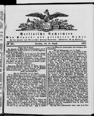 Berlinische Nachrichten von Staats- und gelehrten Sachen vom 28.08.1832