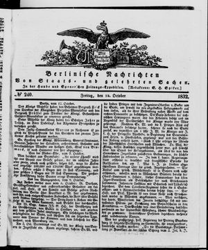 Berlinische Nachrichten von Staats- und gelehrten Sachen vom 12.10.1832