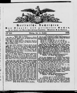 Berlinische Nachrichten von Staats- und gelehrten Sachen vom 22.10.1832