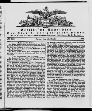 Berlinische Nachrichten von Staats- und gelehrten Sachen vom 26.10.1832