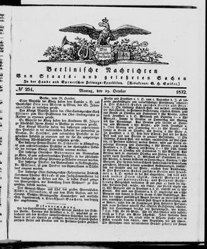Berlinische Nachrichten von Staats- und gelehrten Sachen vom 29.10.1832