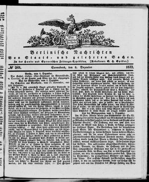 Berlinische Nachrichten von Staats- und gelehrten Sachen vom 08.12.1832