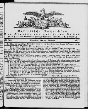 Berlinische Nachrichten von Staats- und gelehrten Sachen vom 29.12.1832