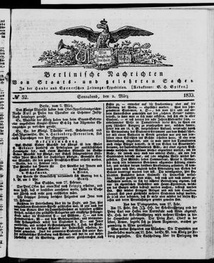 Berlinische Nachrichten von Staats- und gelehrten Sachen vom 02.03.1833