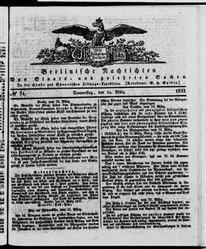 Berlinische Nachrichten von Staats- und gelehrten Sachen vom 28.03.1833