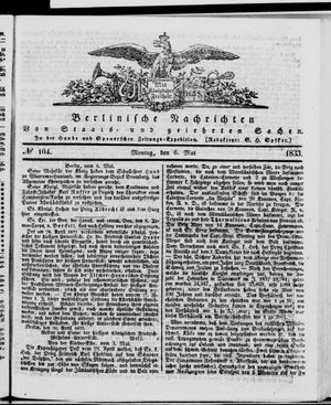 Berlinische Nachrichten von Staats- und gelehrten Sachen vom 06.05.1833