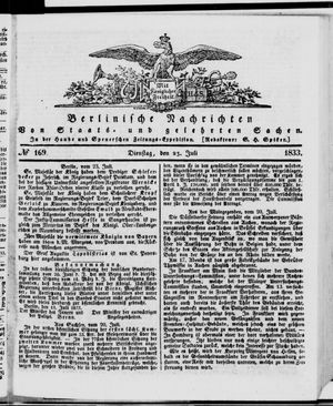 Berlinische Nachrichten von Staats- und gelehrten Sachen on Jul 23, 1833