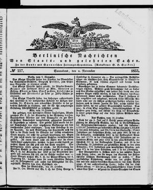 Berlinische Nachrichten von Staats- und gelehrten Sachen vom 02.11.1833