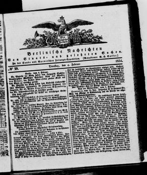 Berlinische Nachrichten von Staats- und gelehrten Sachen vom 04.02.1834