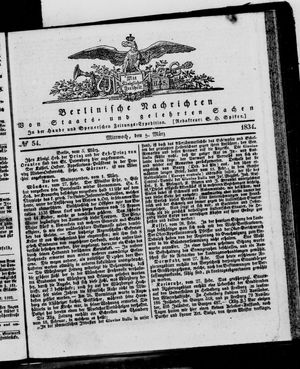Berlinische Nachrichten von Staats- und gelehrten Sachen vom 05.03.1834
