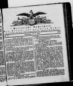 Berlinische Nachrichten von Staats- und gelehrten Sachen vom 03.04.1834