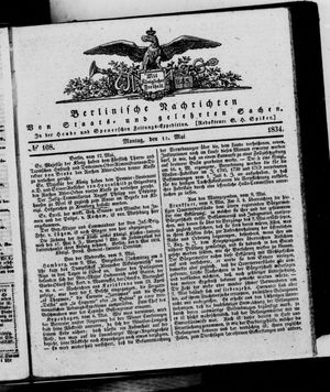 Berlinische Nachrichten von Staats- und gelehrten Sachen on May 12, 1834