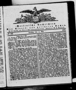 Berlinische Nachrichten von Staats- und gelehrten Sachen vom 13.05.1834