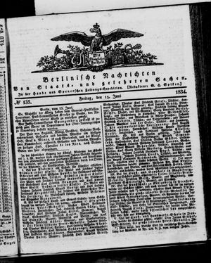Berlinische Nachrichten von Staats- und gelehrten Sachen vom 13.06.1834