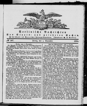 Berlinische Nachrichten von Staats- und gelehrten Sachen vom 05.09.1834