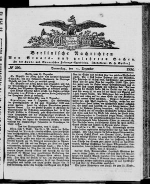 Berlinische Nachrichten von Staats- und gelehrten Sachen vom 11.12.1834