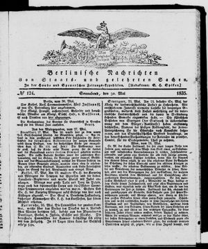 Berlinische Nachrichten von Staats- und gelehrten Sachen vom 30.05.1835