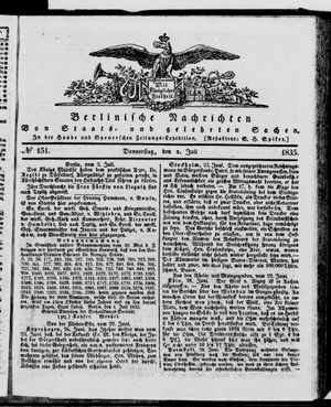 Berlinische Nachrichten von Staats- und gelehrten Sachen vom 02.07.1835