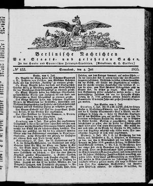 Berlinische Nachrichten von Staats- und gelehrten Sachen vom 04.07.1835