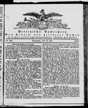 Berlinische Nachrichten von Staats- und gelehrten Sachen vom 16.07.1835