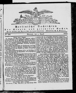 Berlinische Nachrichten von Staats- und gelehrten Sachen vom 05.08.1835