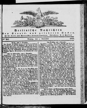 Berlinische Nachrichten von Staats- und gelehrten Sachen vom 09.11.1835