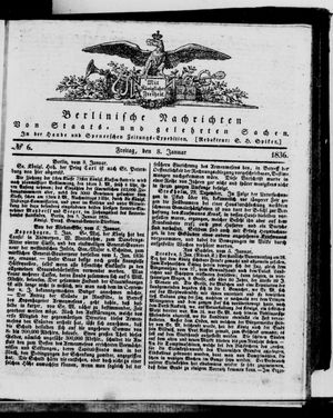 Berlinische Nachrichten von Staats- und gelehrten Sachen vom 08.01.1836