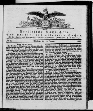 Berlinische Nachrichten von Staats- und gelehrten Sachen vom 12.01.1836