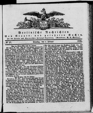 Berlinische Nachrichten von Staats- und gelehrten Sachen vom 02.02.1836