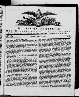 Berlinische Nachrichten von Staats- und gelehrten Sachen vom 09.05.1836