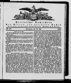 Berlinische Nachrichten von Staats- und gelehrten Sachen vom 28.05.1836